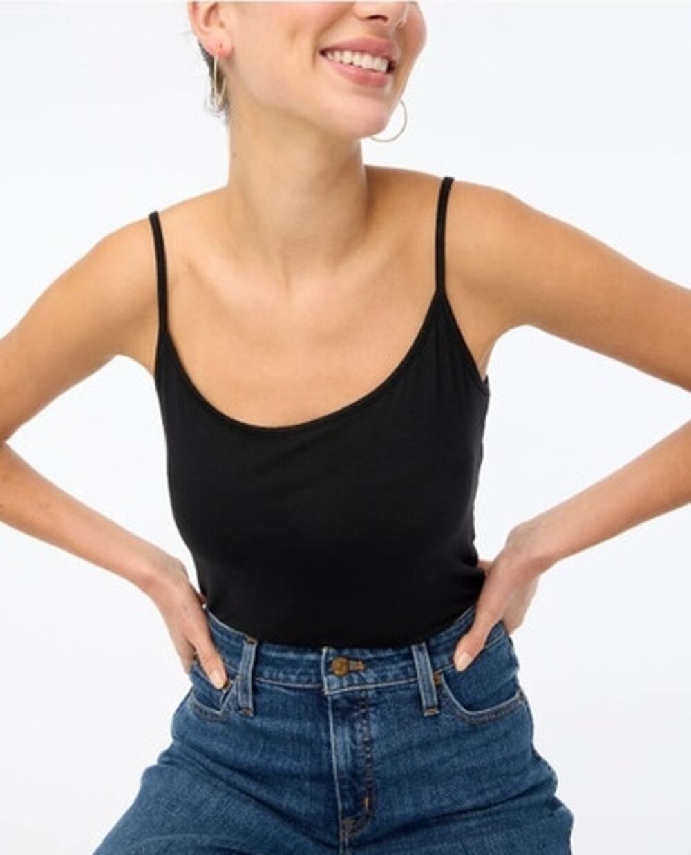 NWT J. Crew Layering Cami Tank Black XS